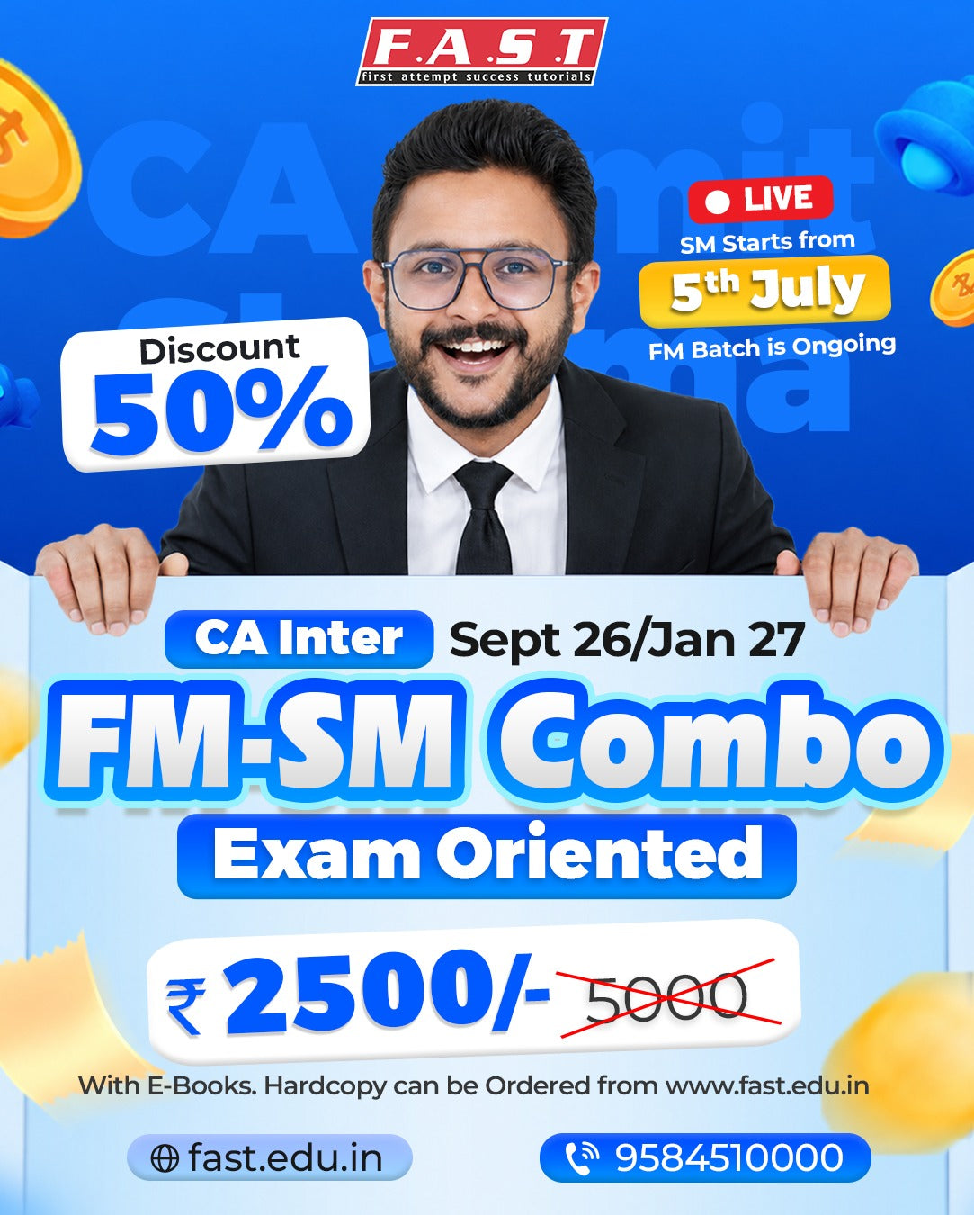 CA Inter FM SM Exam Oriented Repeaters Batch