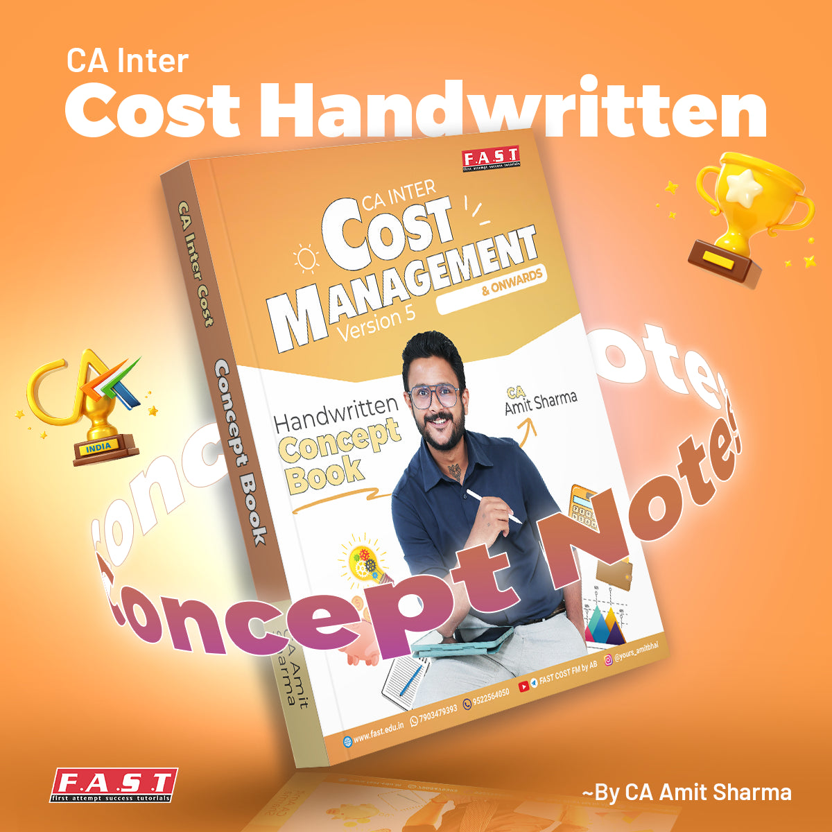 CA Inter Cost, FM & SM Books | Written by CA Amit Sharma |