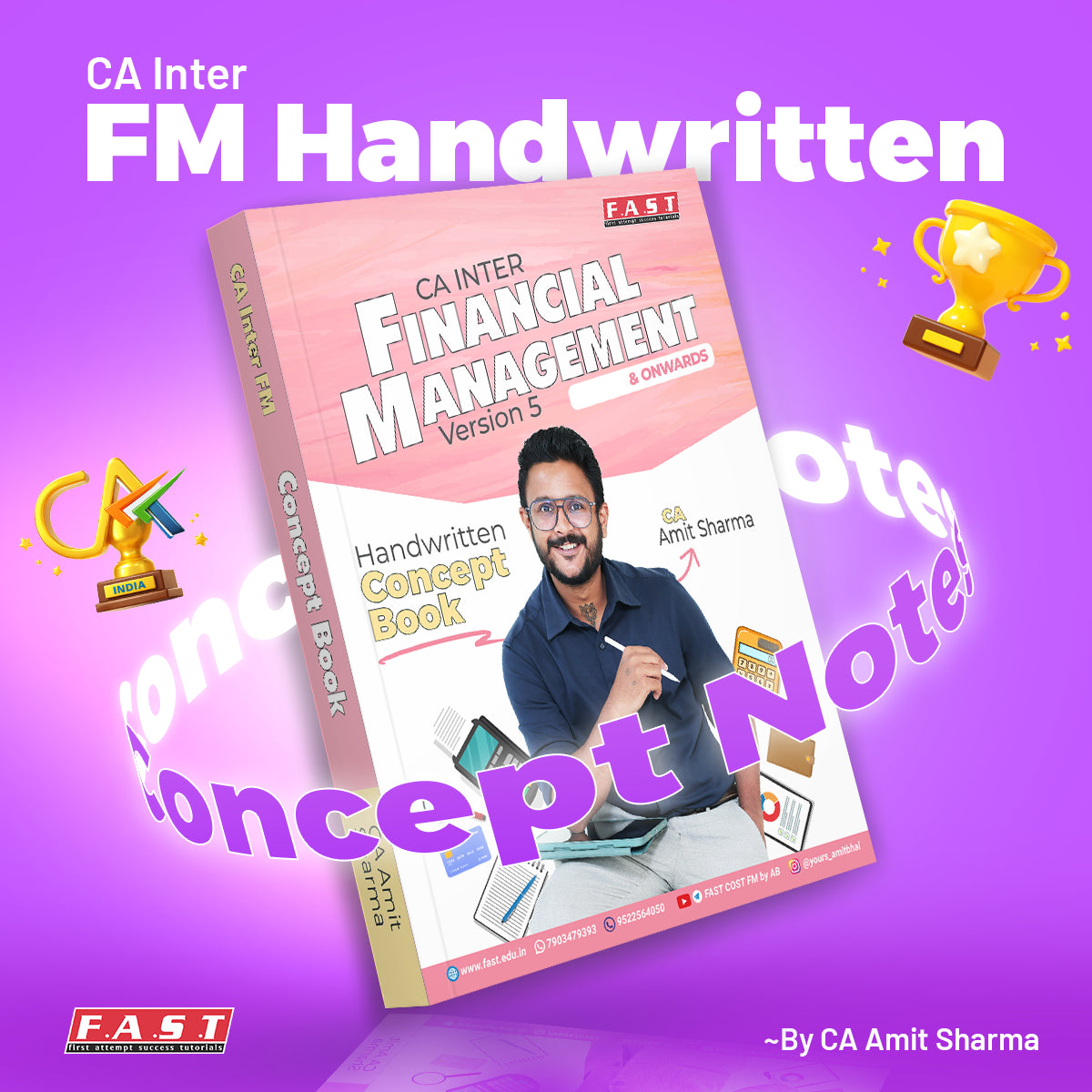 CA Inter Cost, FM & SM Books | Written by CA Amit Sharma |