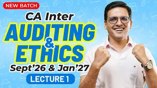 CA Inter Audit Lecture by CA Sarthak jain