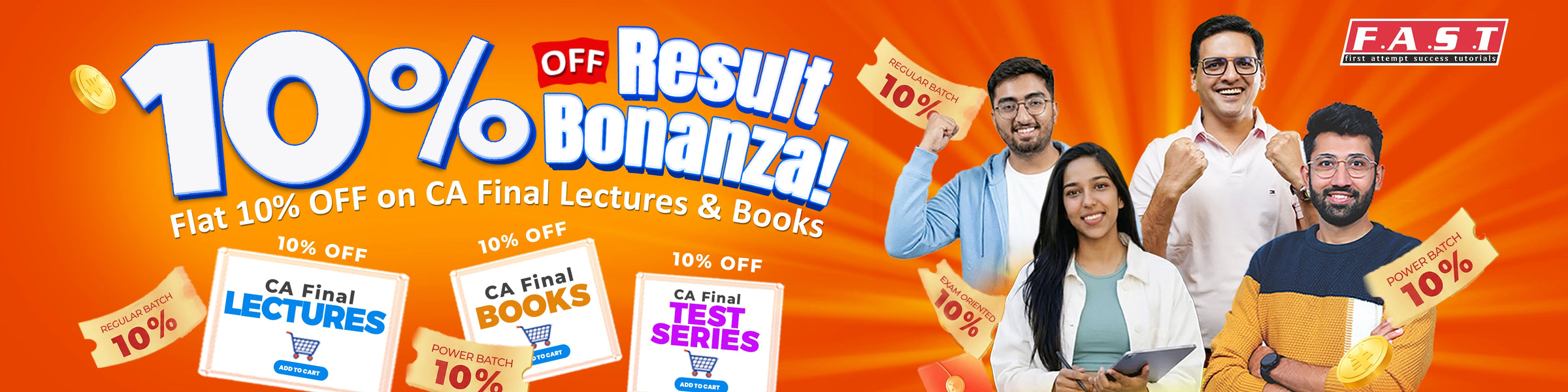 FAST Education CA Final Result Bonanza – 10% Off on Lectures & Books