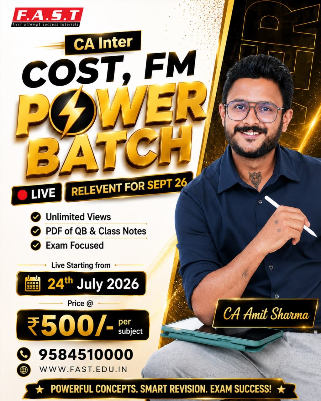 CA Inter Cost & FM Power Batch