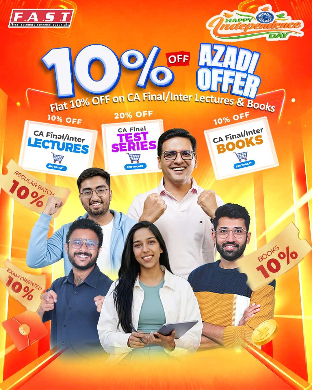 FAST Education CA Final Result Bonanza – 10% Off on Lectures & Books