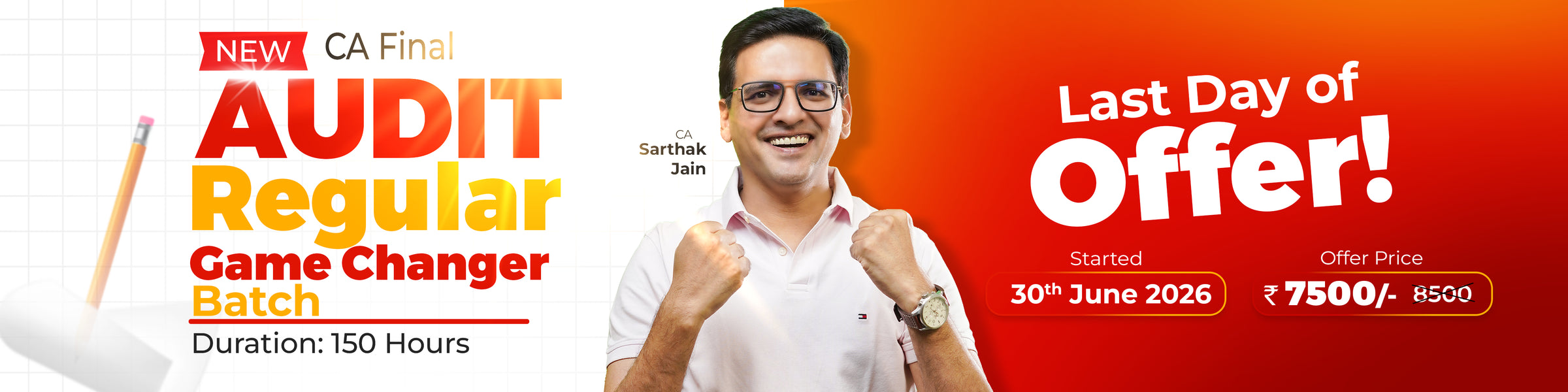 CA Final Audit Regular batches by CA Sarthak Jain