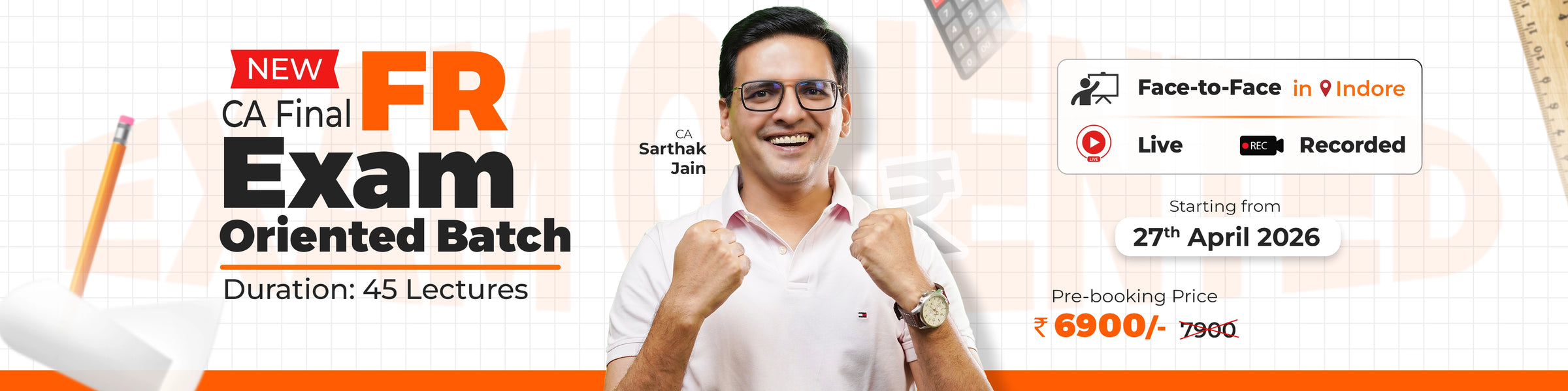 CA Final FR EO batches by CA Sarthak Jain