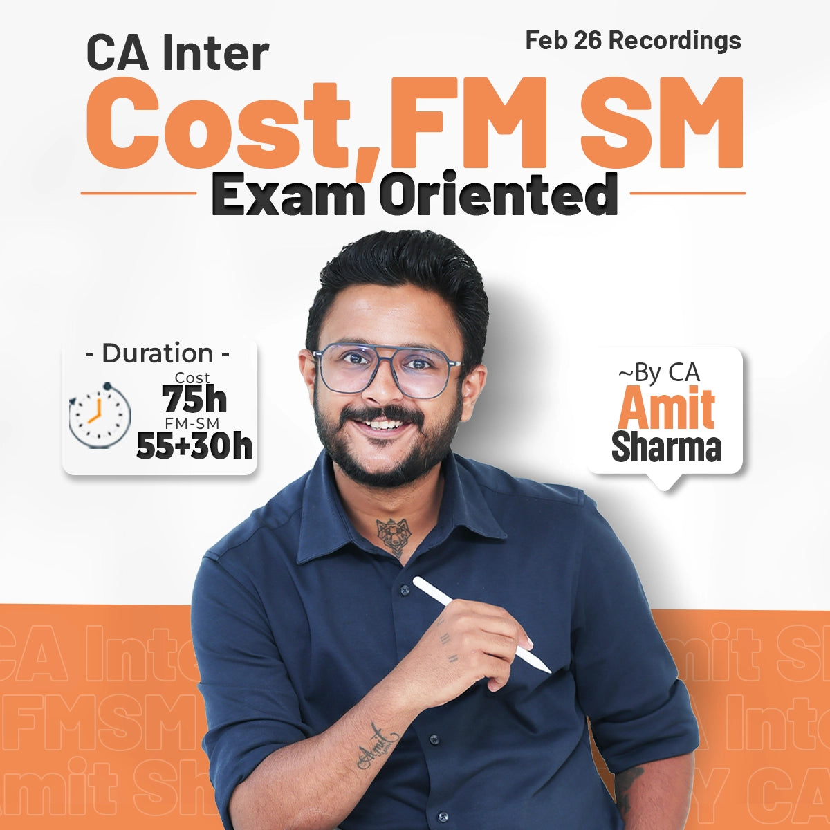CA Inter Cost, FM and SM Exam Oriented