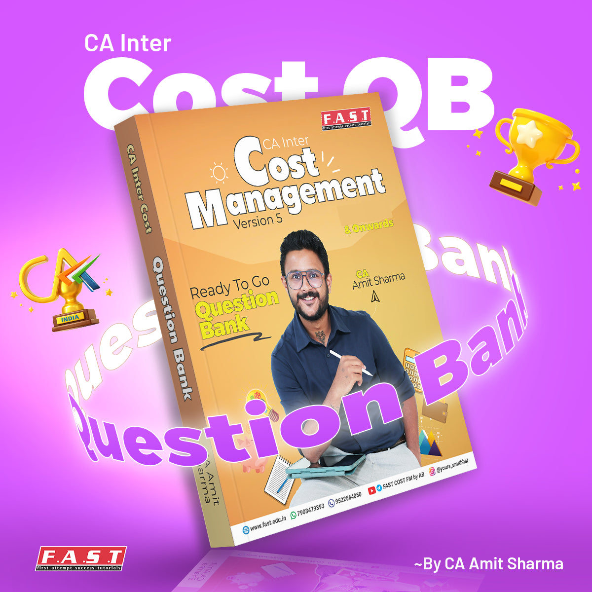 CA Inter Cost, FM & SM Books | Written by CA Amit Sharma |