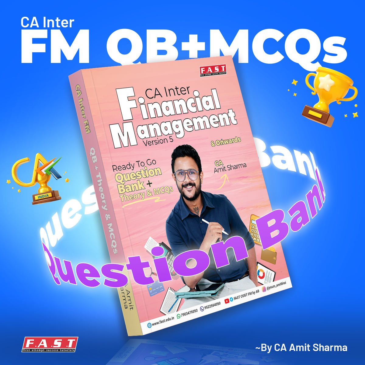 CA Inter Cost, FM & SM Books | Written by CA Amit Sharma |
